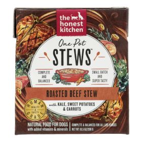 The Honest Kitchen Beef & Kale Dog Food Stew – 10.5 oz Cups (Case of 6, Human-Grade Style Wet Food)
