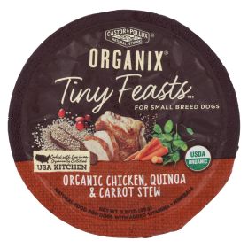 Castor & Pollux ORGANIX Tiny Feasts Chicken, Quinoa & Carrot Organic Wet Dog Food (3.5 oz, Case of 12)