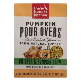 The Honest Kitchen Chicken & Pumpkin Stew for Dogs – 5.5 oz Cups (Case of 12, Bone Broth Recipe, GMO-Free Wet Food)