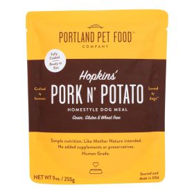 Portland Pet Food Company Homestyle Pork & Vegetable Dog Food – 9 oz Cups (Case of 8, Human-Grade Fresh Recipe)