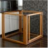 Richell Convertible Elite 4-Panel Dog Gate & Pet Pen – Brown