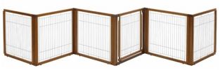 Richell Convertible Elite 6-Panel Dog Gate & Pet Pen – Autumn Matte