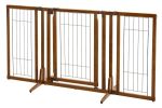 Richell Premium Plus Freestanding Dog Gate with Door – 34–63" Wide