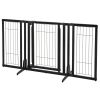 Richell Premium Plus Freestanding Dog Gate with Door – Black