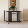 Richell Premium Plus Freestanding Dog Gate with Door – Black