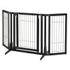 Richell Premium Plus Freestanding Dog Gate with Door – Black