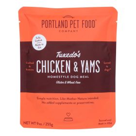 Portland Pet Food Company Chicken & Yams Homestyle Dog Food – Natural Wet Dog Meal with Chicken, Gizzards, Quinoa & Kale – 9 oz Cups (Case of 8)