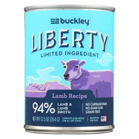 BIXBI Liberty Lamb Wet Dog Food – High Protein Complete & Balanced Recipe (12.5 oz, Case of 12)