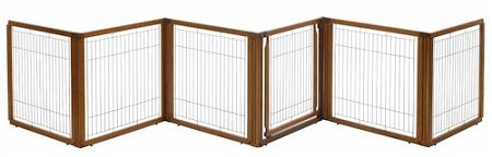Richell Convertible Elite 6-Panel Dog Gate & Pet Pen – Autumn Matte
