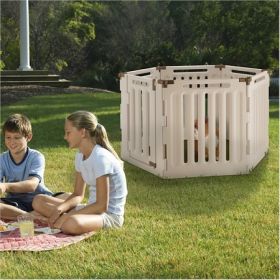 Richell 6-Panel Indoor/Outdoor Dog Playpen, Gate & Room Divider – 36"