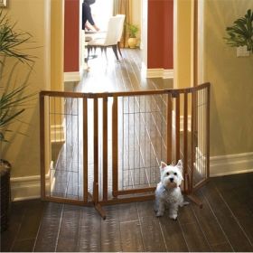 Richell Premium Plus Freestanding Dog Gate with Door – 34–63" Wide