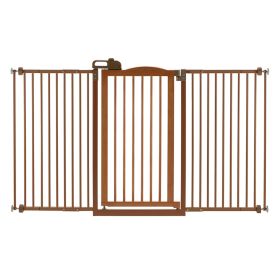 Richell Tall One-Touch Gate II Wide – Brown, 32.1–62.8"