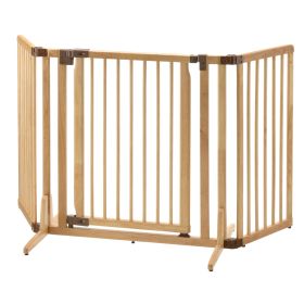 Richell Wooden Premium Plus Freestanding Dog Gate – 33.5–63"
