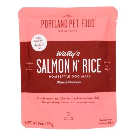 Portland Pet Food Company Wally’s Salmon & Rice Dog Meal – Limited Ingredient Wet Food (9 oz, Case of 8)