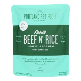 Portland Pet Food Company Homestyle Beef & Rice Wet Dog Food – 9 oz Cups (Case of 8)