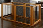 Richell Convertible Elite 6-Panel Dog Gate & Pet Pen – Black