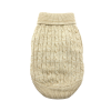 Combed Cotton Cable Knit Dog Sweater | Classic 100% Cotton Pet Sweater