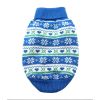 Combed Cotton Snowflake & Hearts Dog Sweater | Winter Cotton Dog Sweater