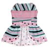 Dots & Stripes Dog Harness Dress with Matching Leash | Boutique Spring Dog Dress