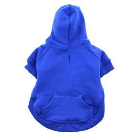 Flex-Fit Dog Hoodie | Premium Heavyweight Cotton Dog Sweatshirt (Color: Blue, size: X-Large)