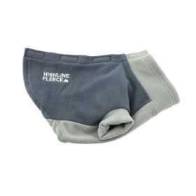 Highline Fleece Dog Coat | Lightweight Warm Fleece Dog Jacket (Color: Two Tone Gray, size: Size 18)