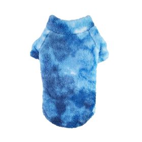 Soft Plush Dog Pullover | Cozy Fleece Dog Sweater for Winter (Color: Tie-Dye Blue, size: X-Large)