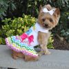 Ice Cream Cart Dog Harness Dress with Matching Leash | Summer Boutique Dog Dress