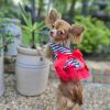 Cherry Stripe Dog Harness Dress with Matching Leash | Boutique Summer Dog Dress