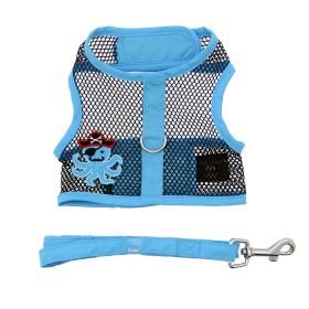 Cool Mesh Dog Harness | Under the Sea Collection | Breathable Summer Harness with Matching Leash (Color: Pirate Octopus Blue and Black, size: small)