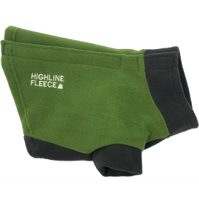 Highline Fleece Dog Coat | Lightweight Warm Fleece Dog Jacket (Color: Two Tone Green, size: Size 10)