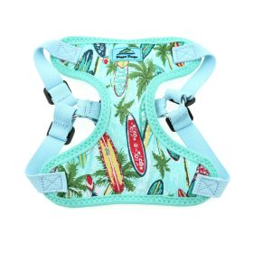 Wrap & Snap Choke-Free Dog Harness | Lightweight Adjustable No-Pull Harness (Color: Surfboards and Palms, size: small)