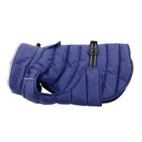Alpine Extreme Weather Dog Puffer Coat | Waterproof Insulated Winter Dog Jacket (Color: Navy Blue, size: small)