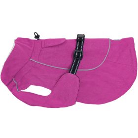 Alpine Tuf Terrain Dog Coat | Water-Resistant Canvas Winter Dog Jacket (Color: Wild Raspberry, size: medium)