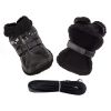 Top Dog Flight Harness Coat | Black Faux Leather Dog Jacket with Matching Leash