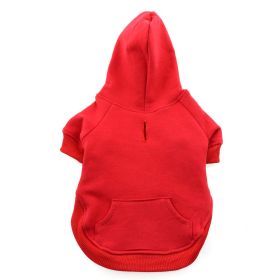 Flex-Fit Dog Hoodie | Premium Heavyweight Cotton Dog Sweatshirt (Color: Red, size: medium)