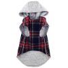 Weekender Dog Sweatshirt Hoodie | Flannel Dog Jacket with Removable Hood