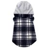 Weekender Dog Sweatshirt Hoodie | Flannel Dog Jacket with Removable Hood