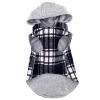 Weekender Dog Sweatshirt Hoodie | Flannel Dog Jacket with Removable Hood